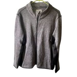 Marc New York Womens plus size XXL jacket Gray/black/white pattern! Fleece Lined